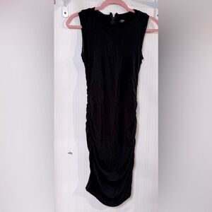 Talula Black Ruched Mock Neck Sheath Dress Sz‎ XS